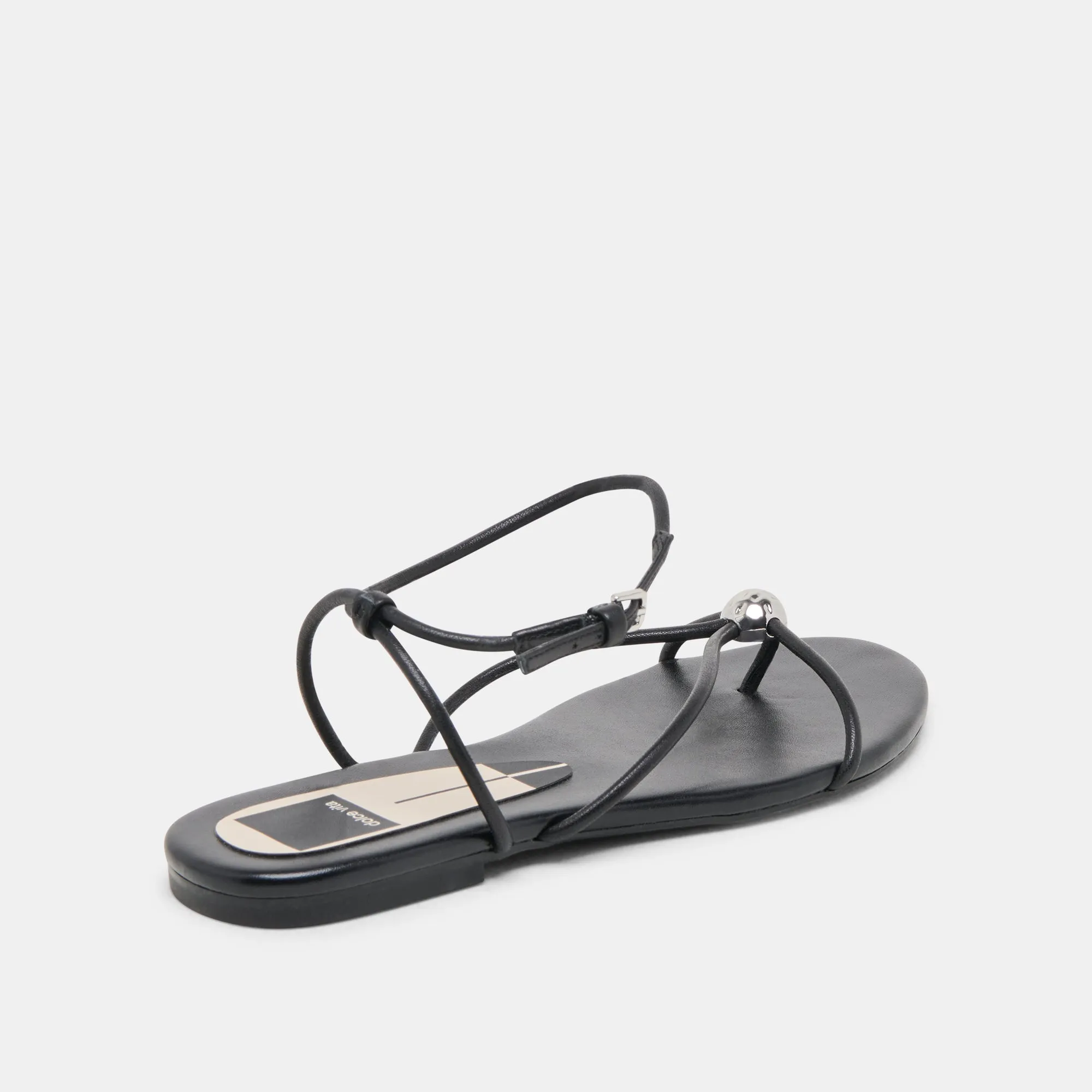 KENLEY SANDALS BLACK LEATHER