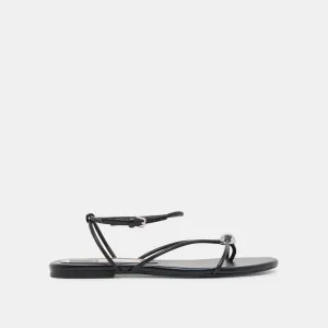 KENLEY SANDALS BLACK LEATHER