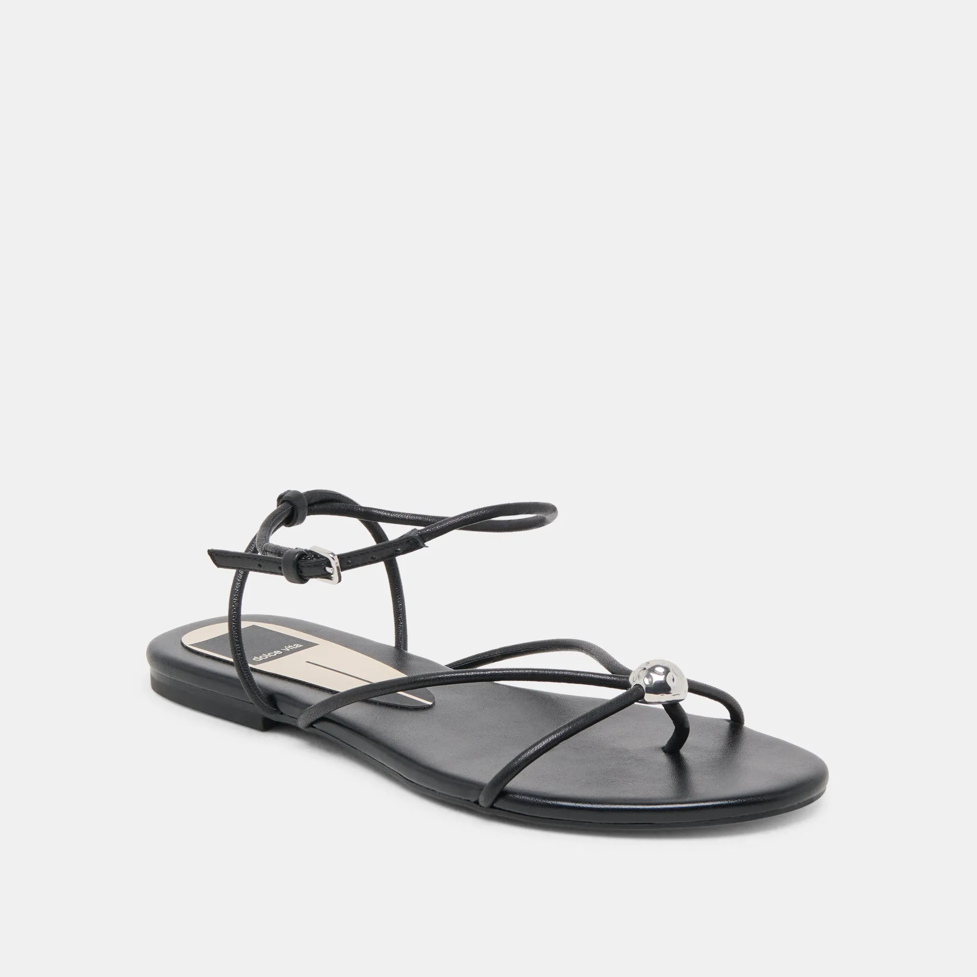 KENLEY SANDALS BLACK LEATHER