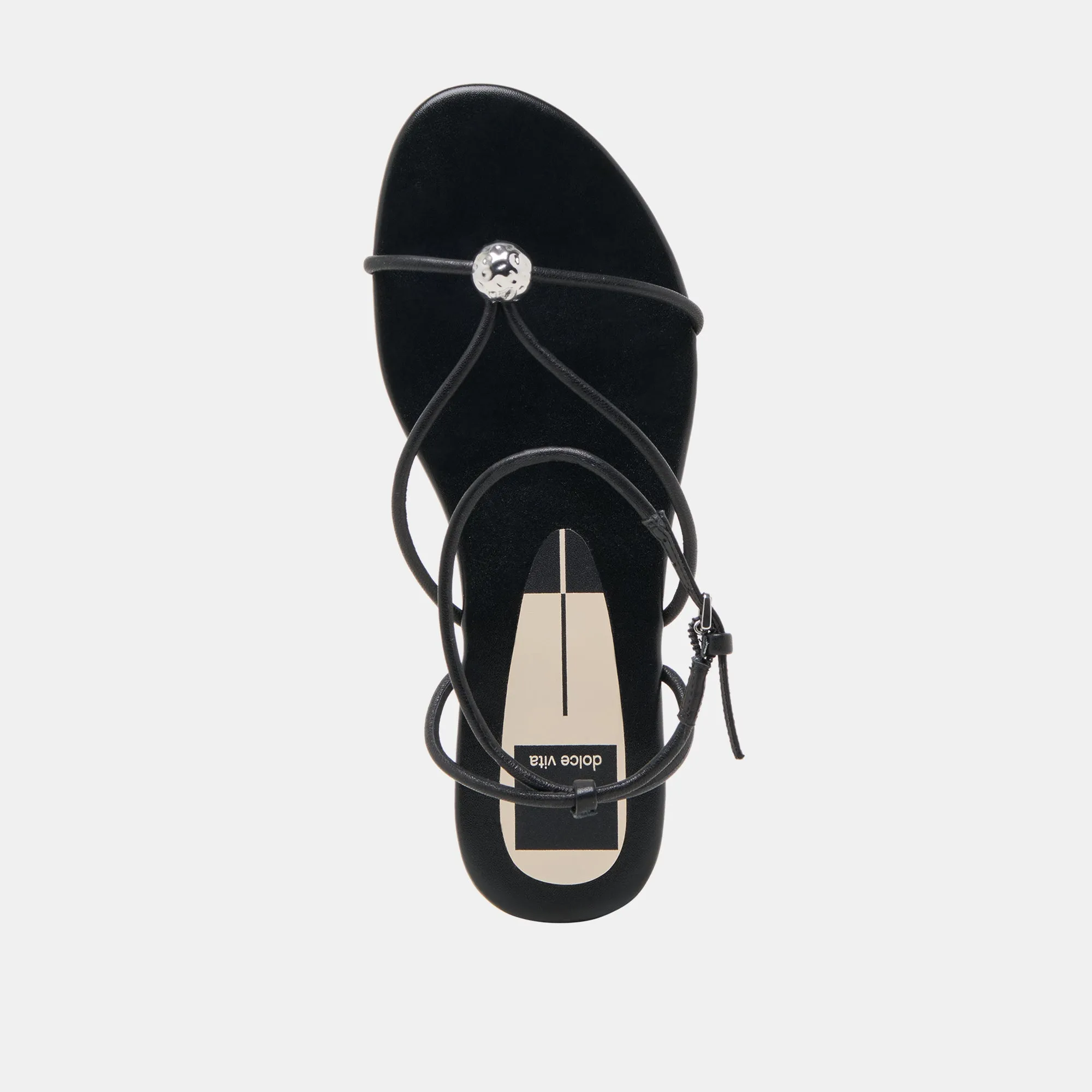 KENLEY SANDALS BLACK LEATHER