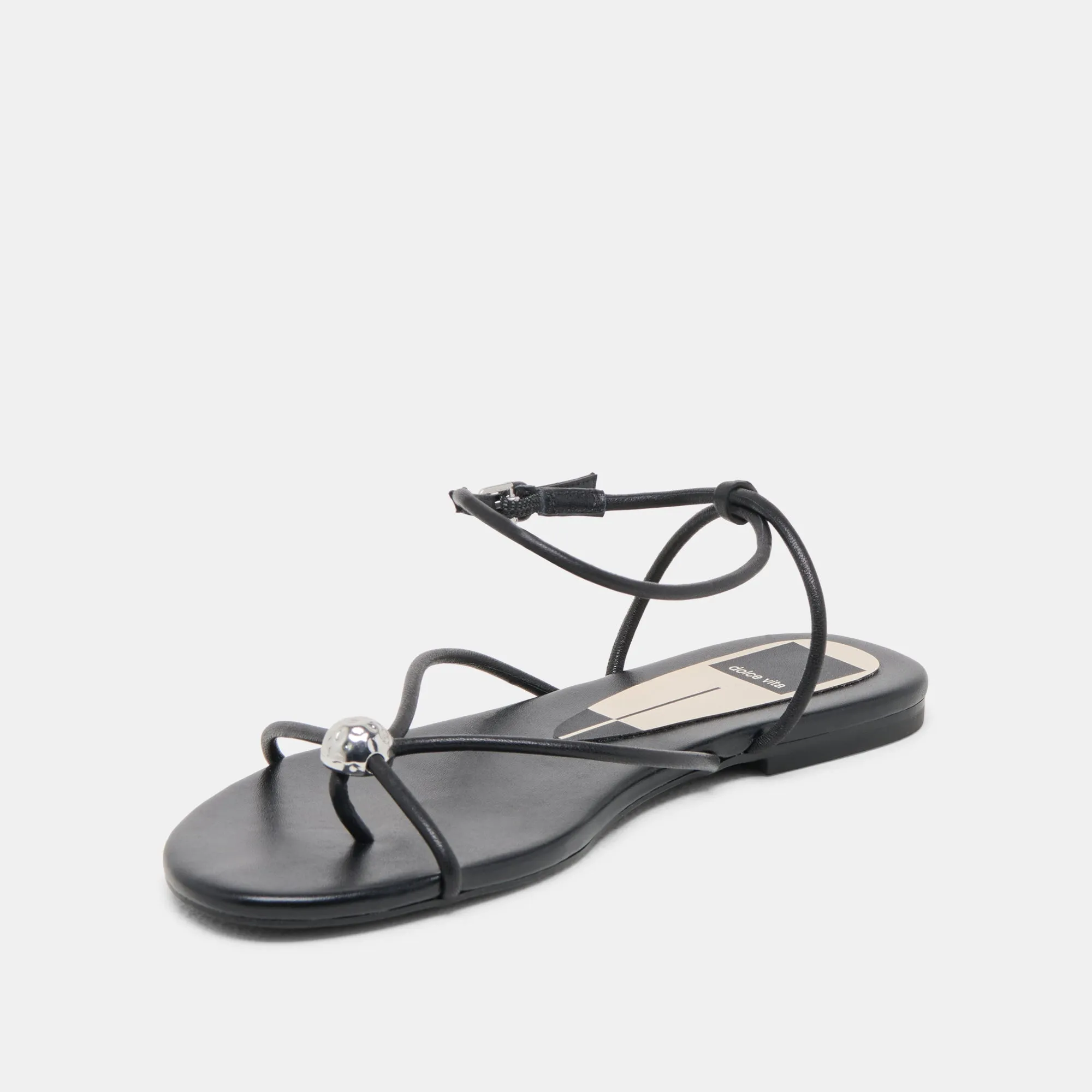 KENLEY SANDALS BLACK LEATHER