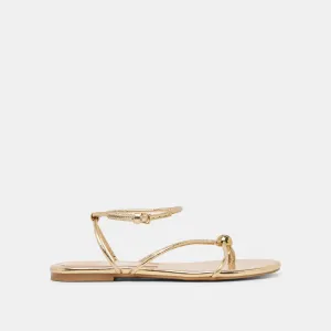 KENLEY SANDALS GOLD LEATHER