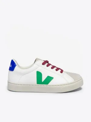 Kids Laces Leather Esplar Trainers in White