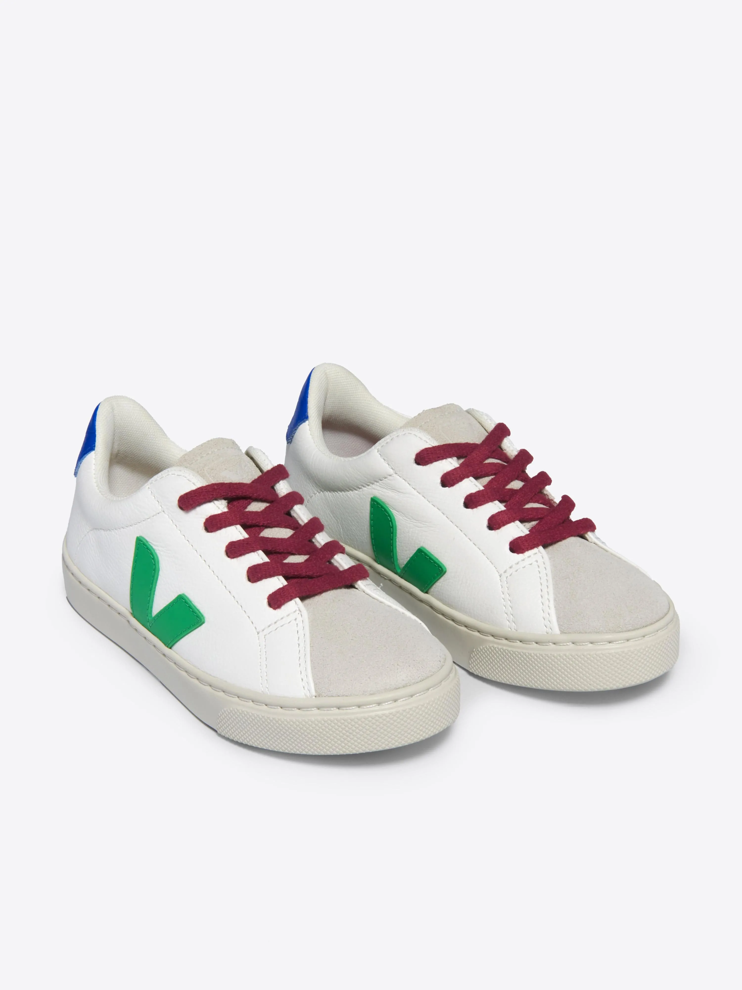 Kids Laces Leather Esplar Trainers in White