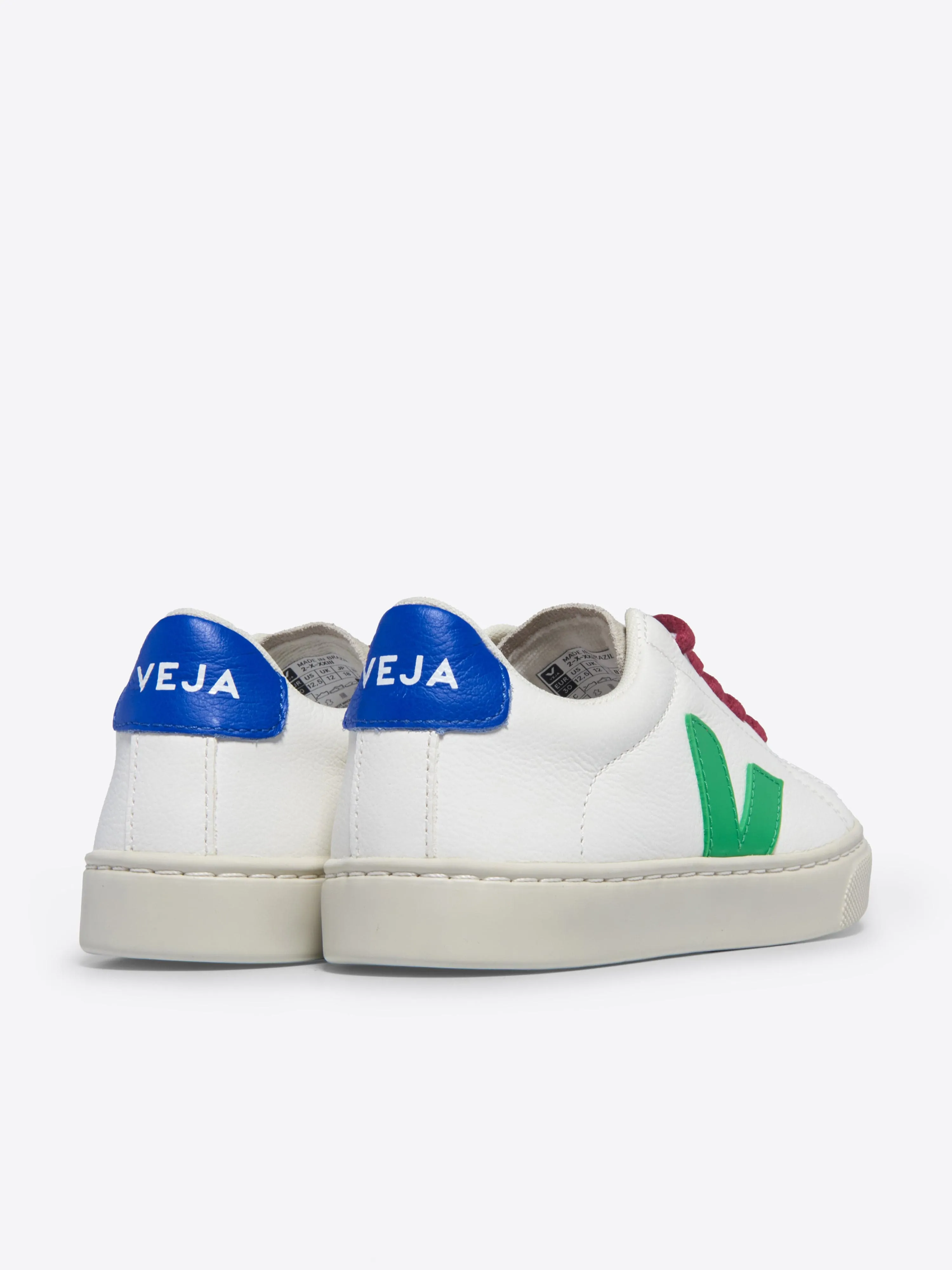 Kids Laces Leather Esplar Trainers in White