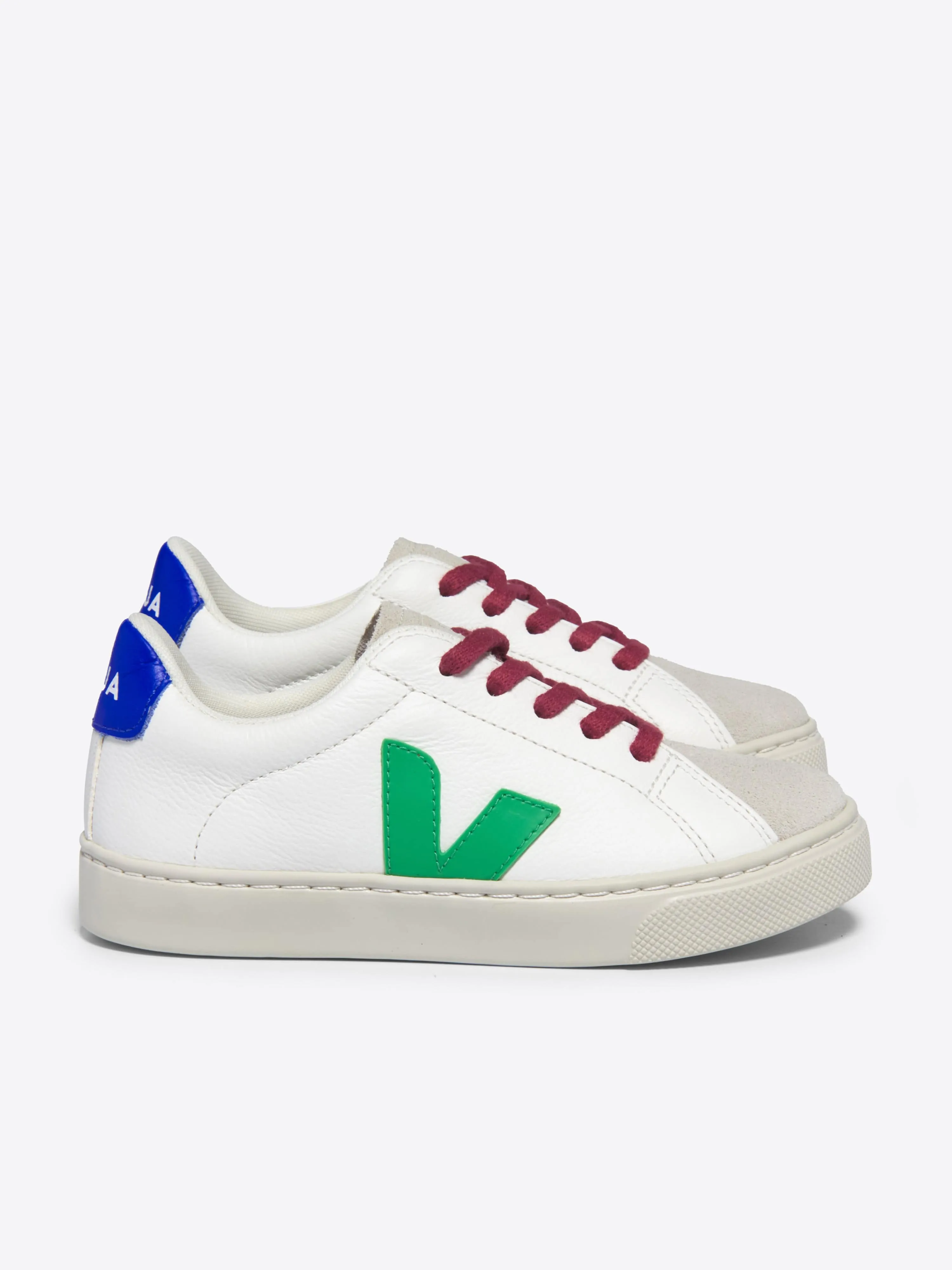 Kids Laces Leather Esplar Trainers in White