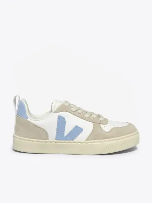 Kids Laces Leather V-10 Trainers in White