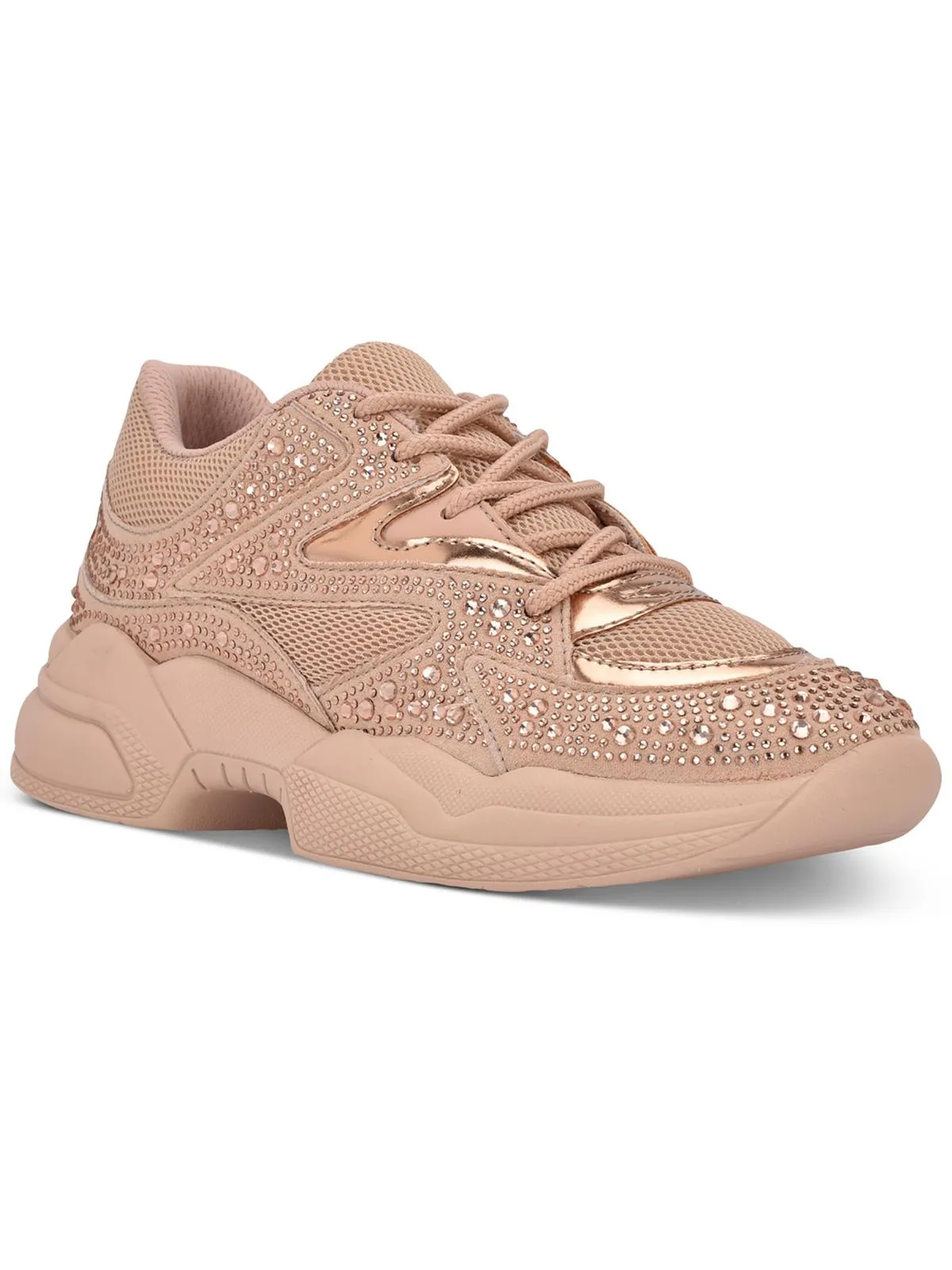 LIZA Womens Casual Rhinestones Casual and Fashion Sneakers