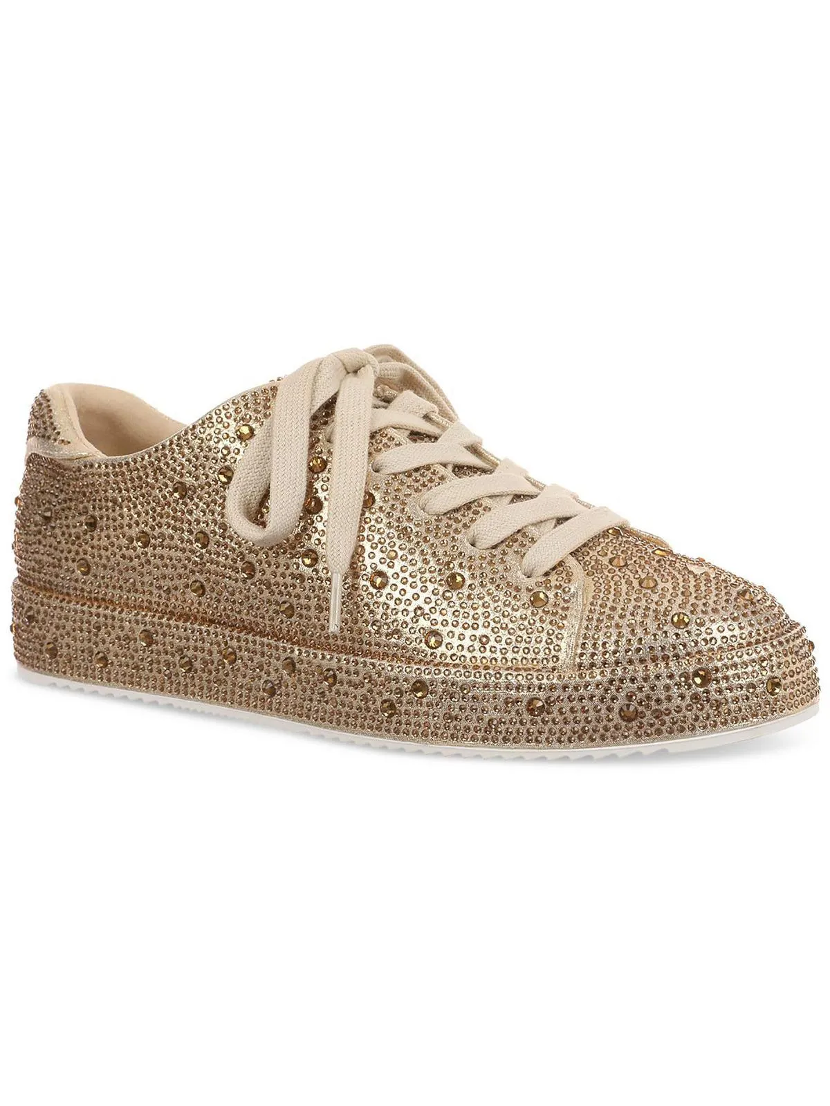Lola Womens Faux Leather Embellished Casual And Fashion Sneakers