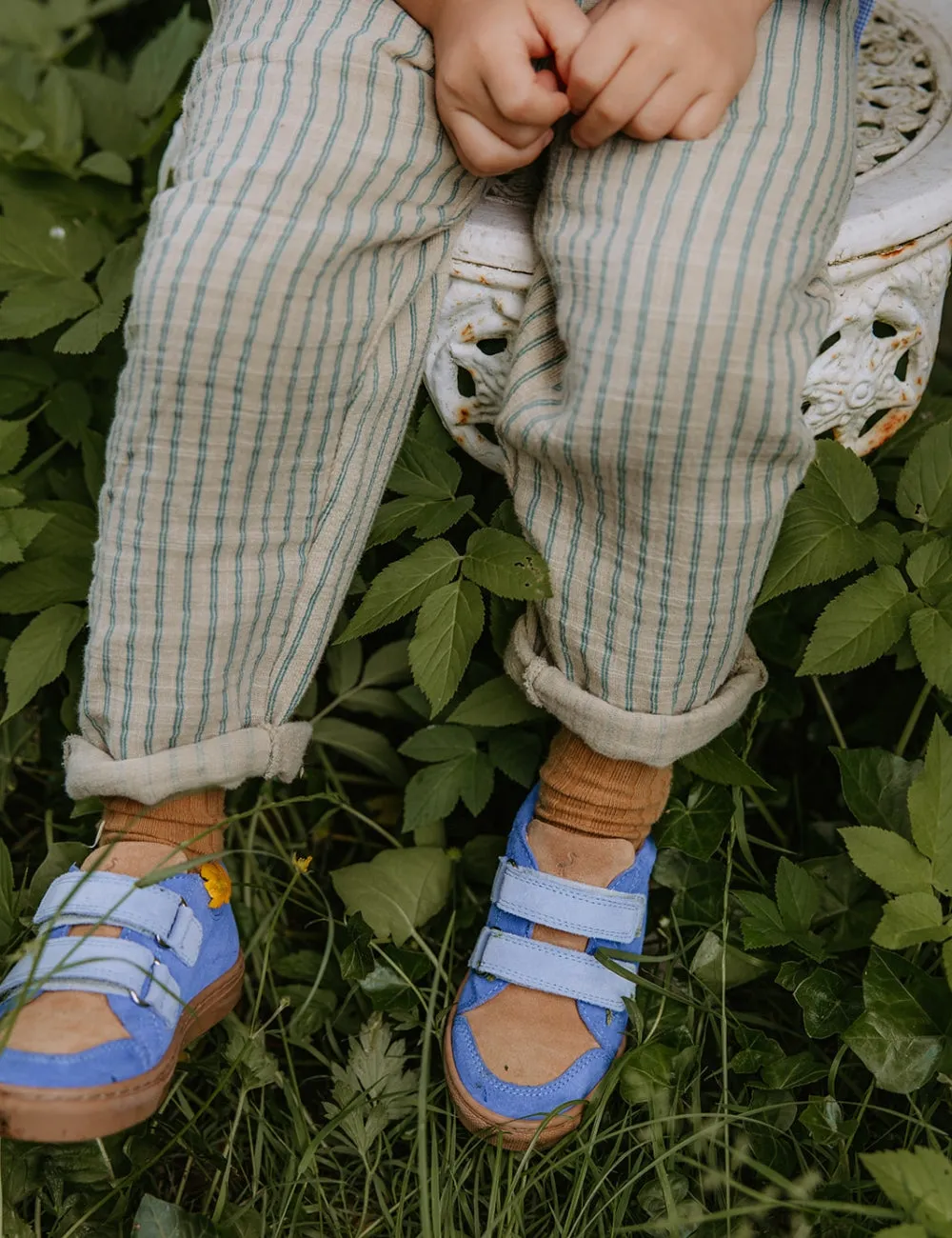 Low Sneaker - Color Block Sky Suede