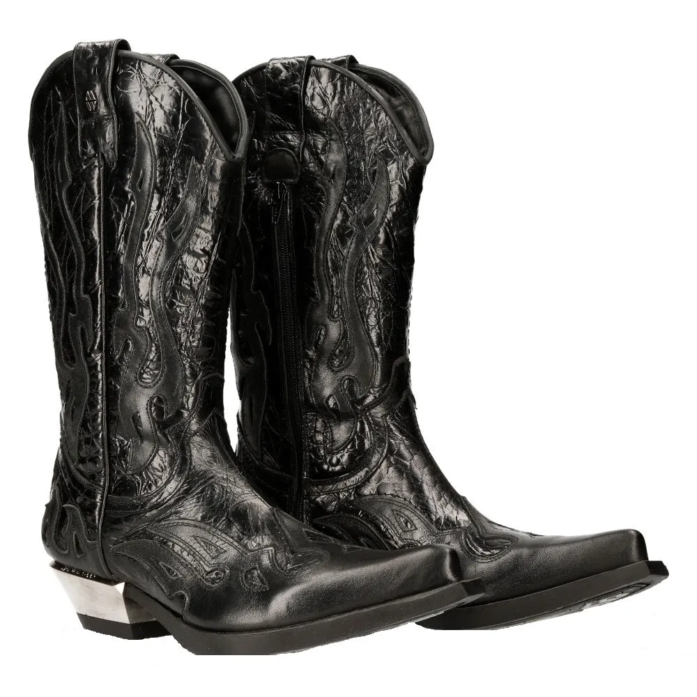 M-7921-S1 Flame Boots Leather Cowboy