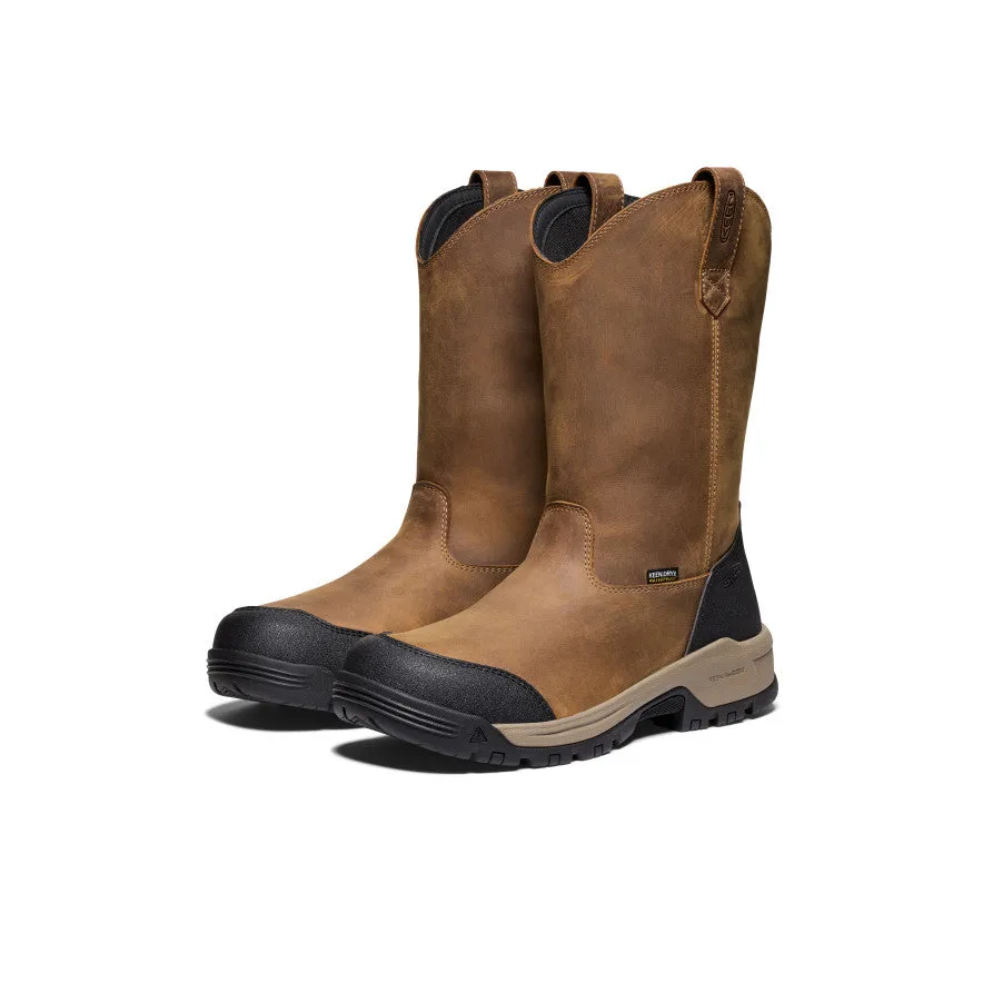 Men's Evanston Pull-On Waterproof Boot (Soft Toe)  |  Bison/Black