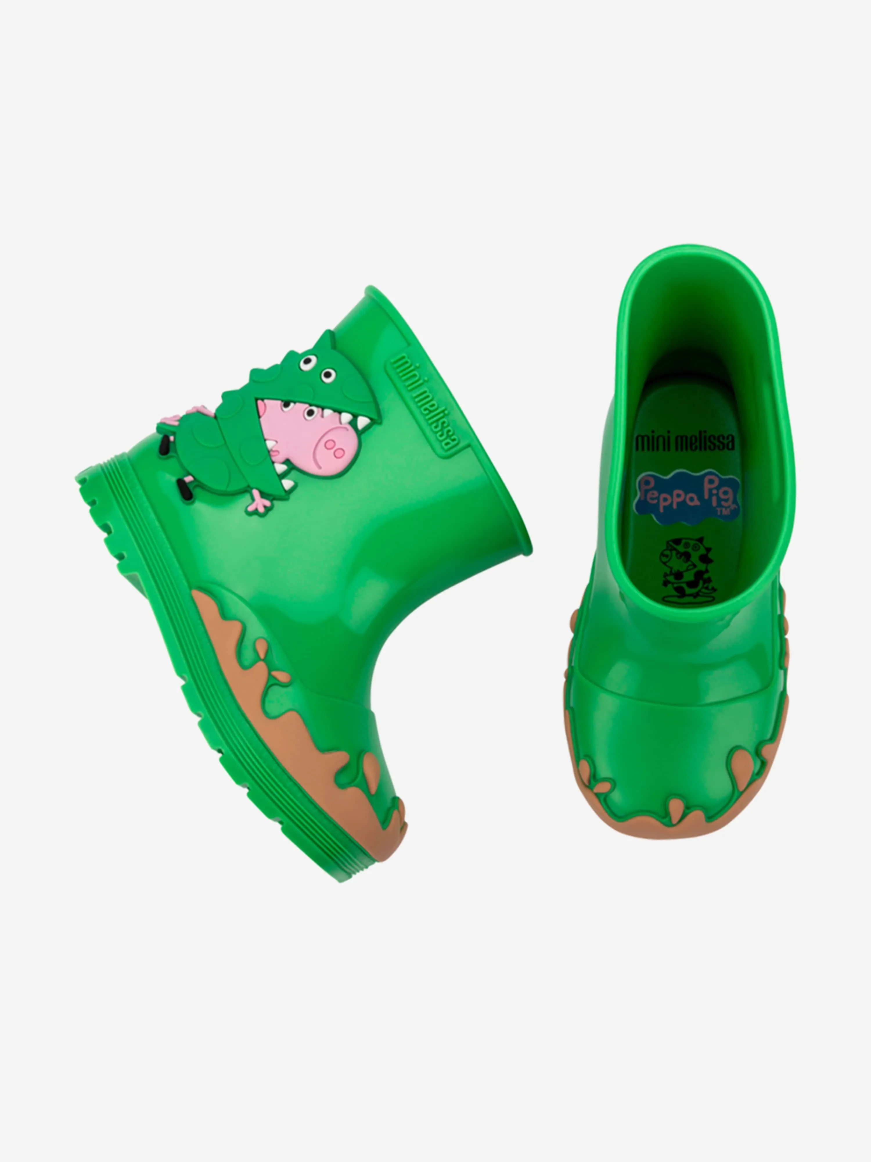 Mini Melissa Kids Peppa Pig Wellies in Green