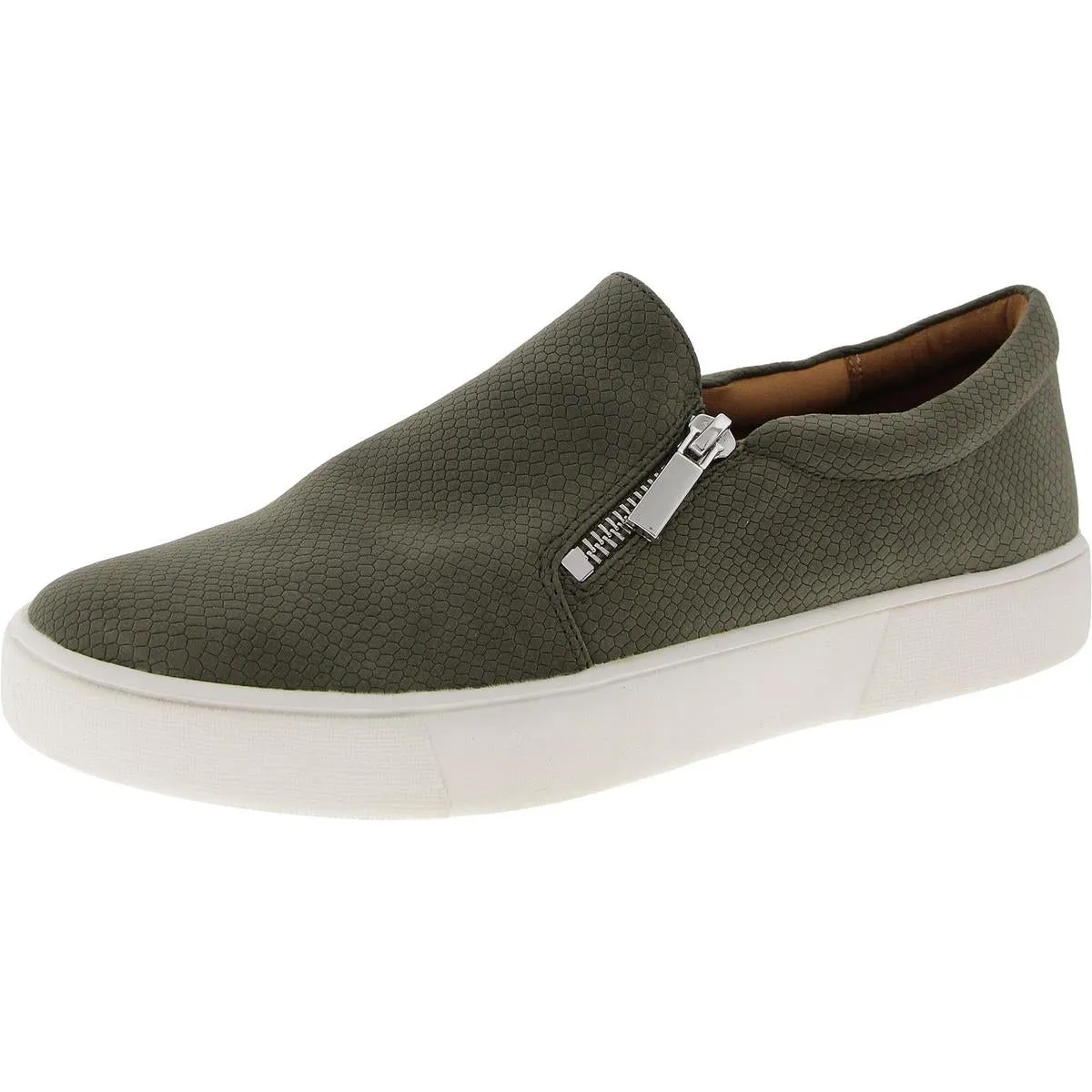 Moira Womens Faux Leather Slip-On Casual and Fashion Sneakers