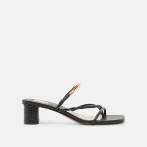NAIRA HEELS BLACK LEATHER