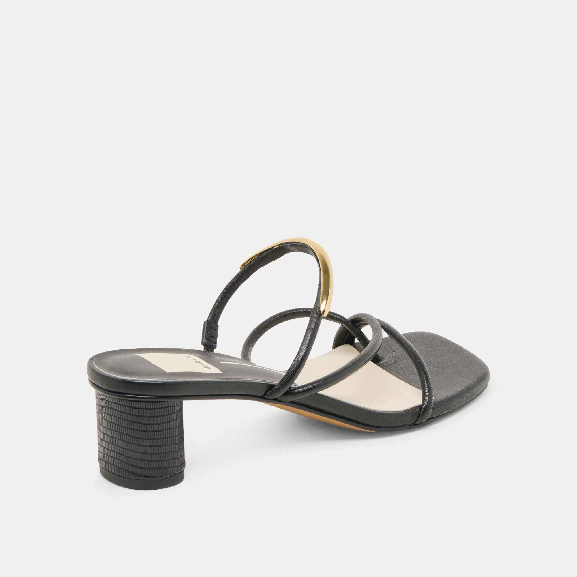NAIRA HEELS BLACK LEATHER