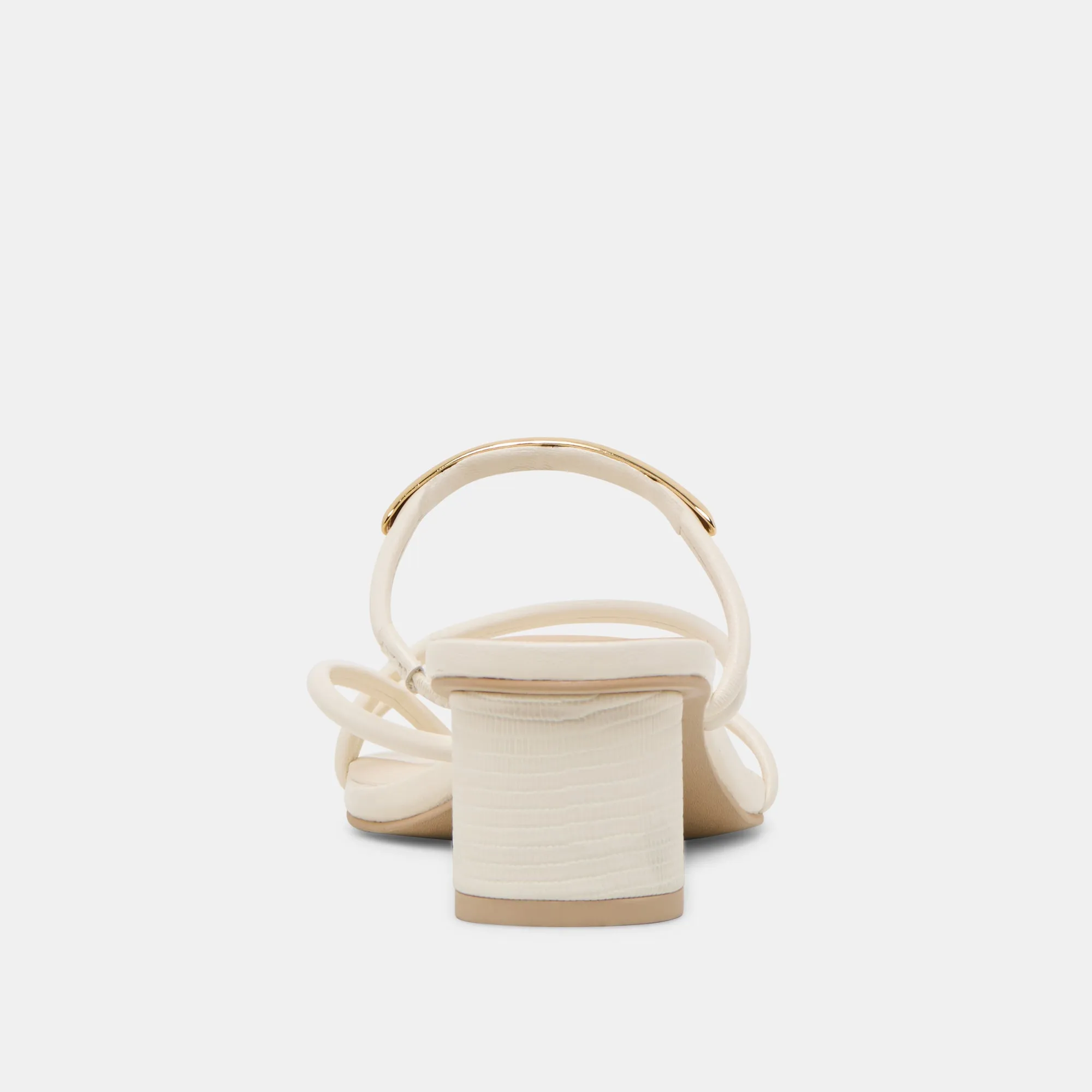 NAIRA HEELS OFF WHITE LEATHER