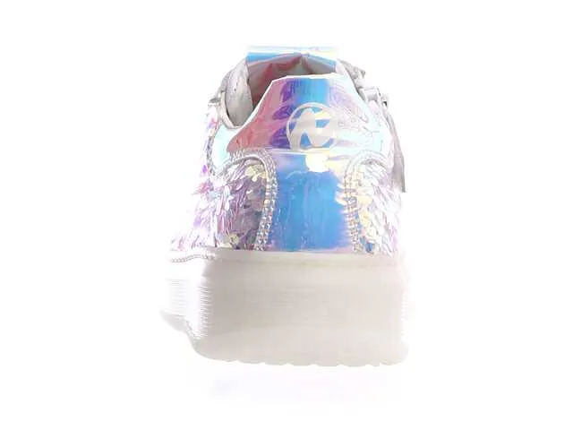 Naturino Girl's Porter Zip 07 White Sequins (Sizes 33-35)
