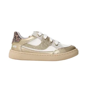 Naturino Girl's (Sizes 33-35) Picho White/Gold Sneaker