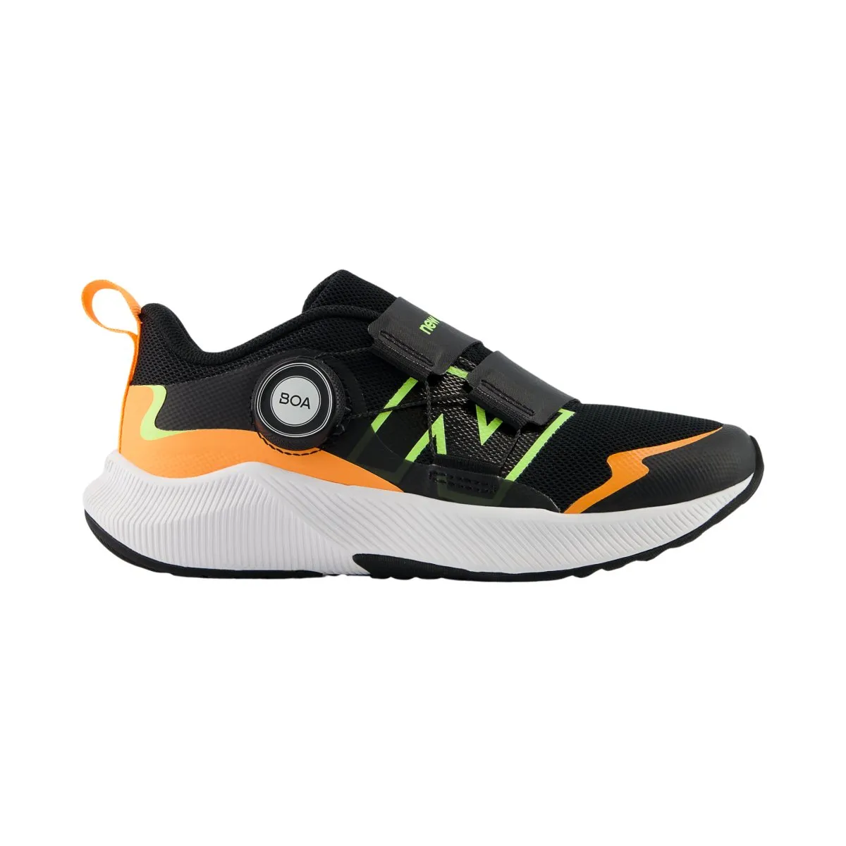 New Balance Kid's (Preschool) PTRVLBM4 DynaSoft Reveal v4 BOA Black/Bleached Lime/Hot Mango