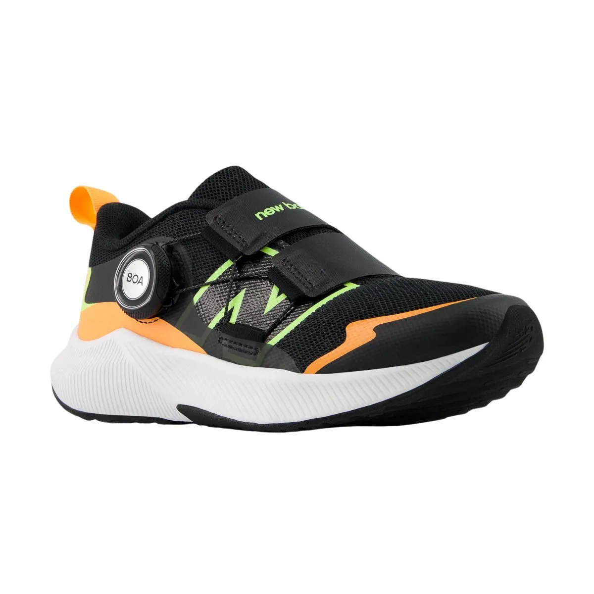 New Balance Kid's (Preschool) PTRVLBM4 DynaSoft Reveal v4 BOA Black/Bleached Lime/Hot Mango