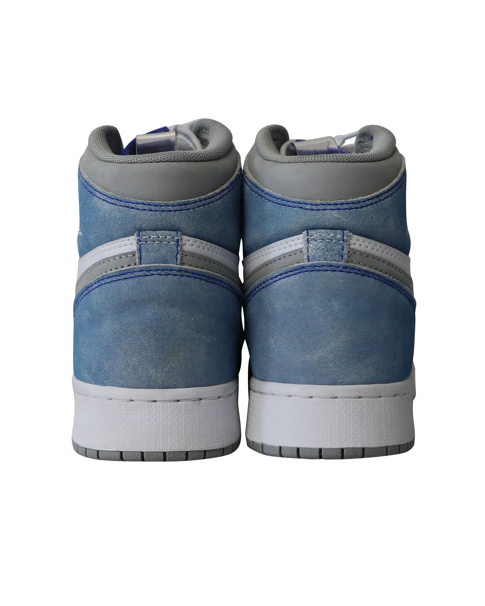 Nike Air Jordan 1 Retro High Hyper Royal Sneakers in Smoke Grey Leather