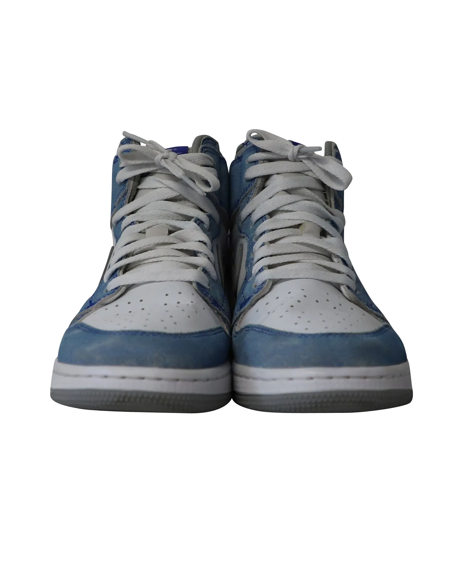 Nike Air Jordan 1 Retro High Hyper Royal Sneakers in Smoke Grey Leather