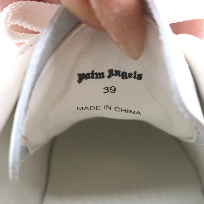 Palm Angels Palm One Low Top Sneakers White & Pink Leather Size 39 NEW