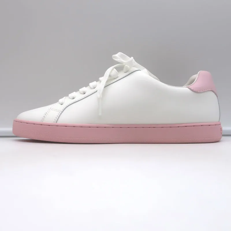 Palm Angels Palm One Low Top Sneakers White & Pink Leather Size 39 NEW
