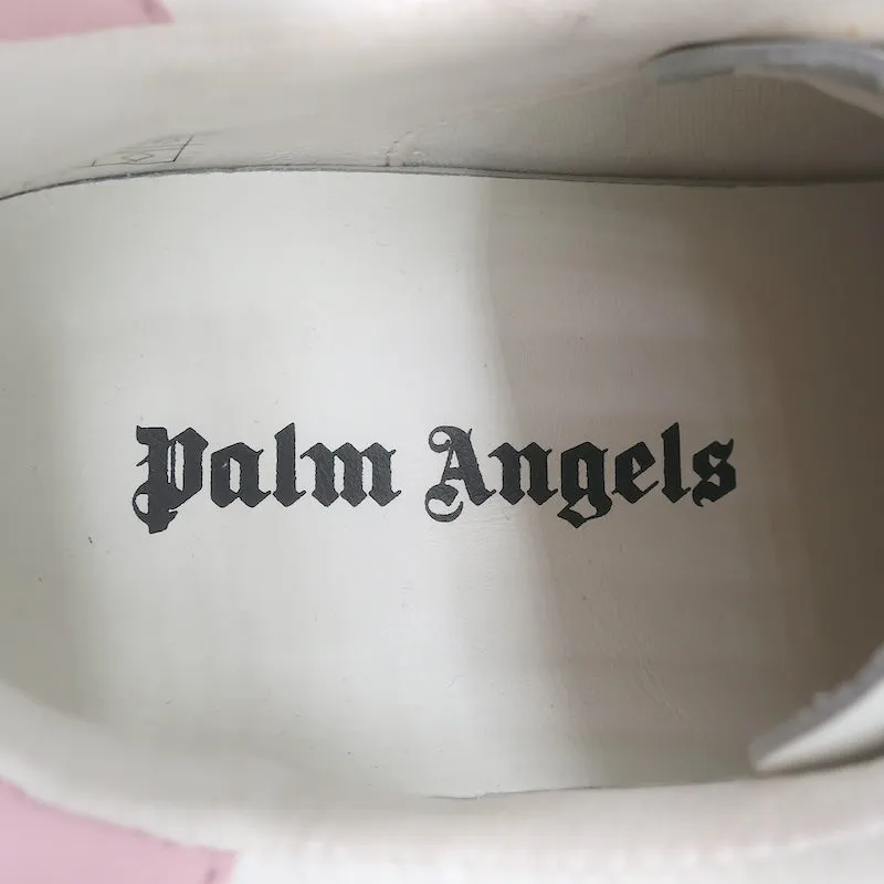 Palm Angels Palm One Low Top Sneakers White & Pink Leather Size 39 NEW