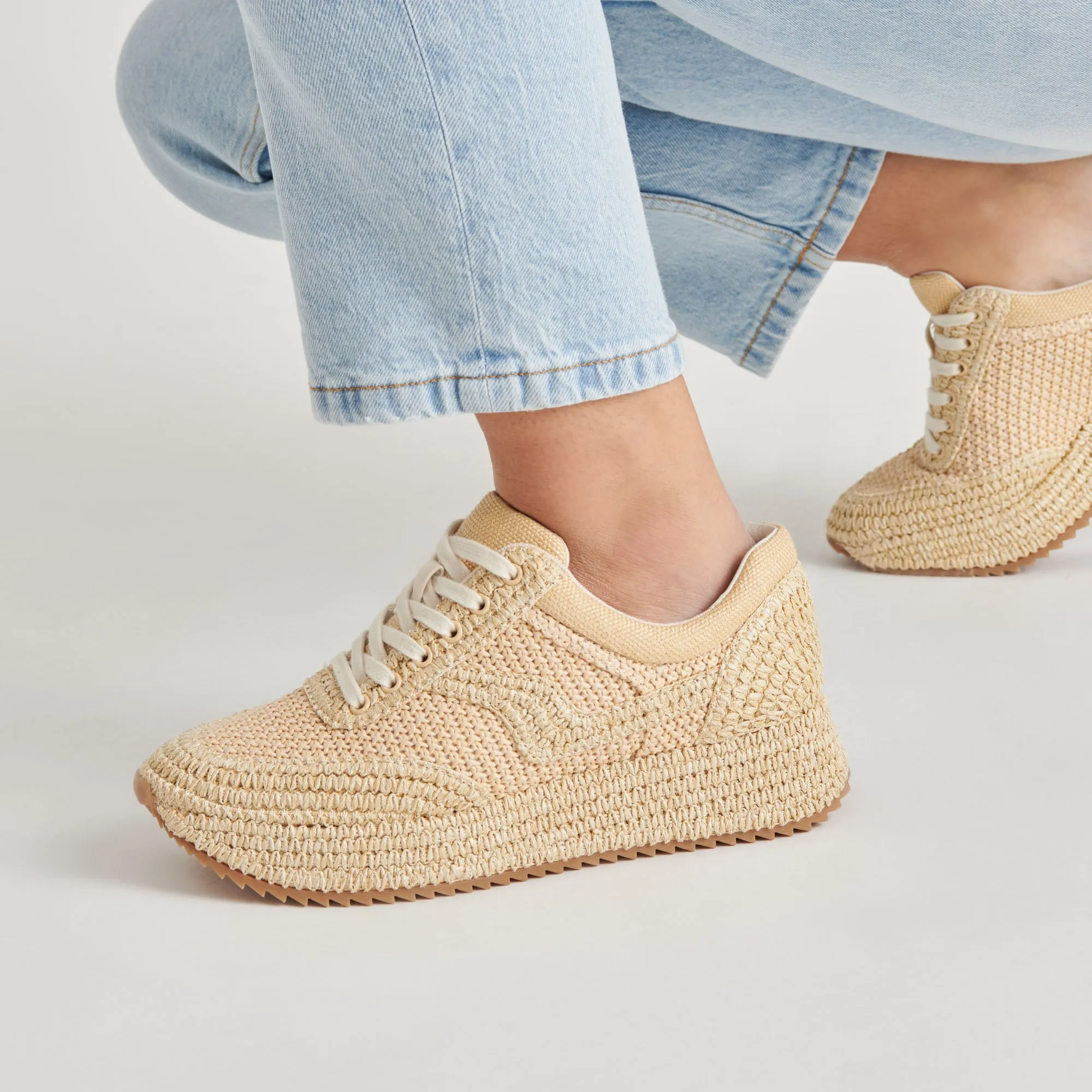 SHYLOH SNEAKERS LT NATURAL RAFFIA
