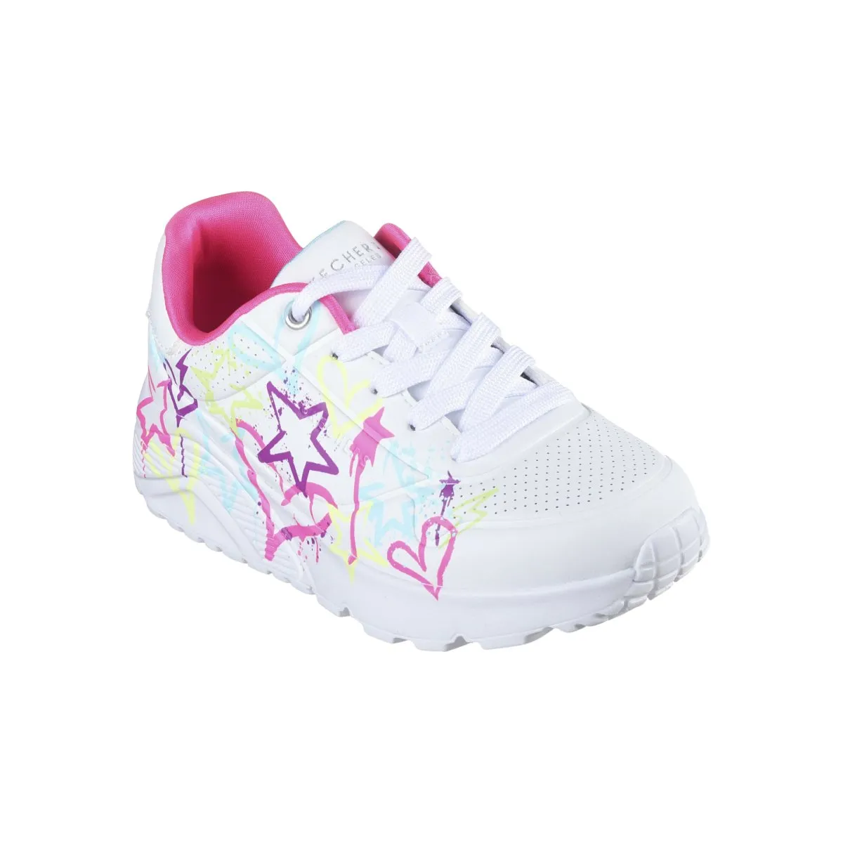 Skechers Girl's (Preschool) 310391LWMN Street Uno Lite - My Drip White/Multi