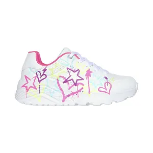Skechers Girl's (Preschool) 310391LWMN Street Uno Lite - My Drip White/Multi