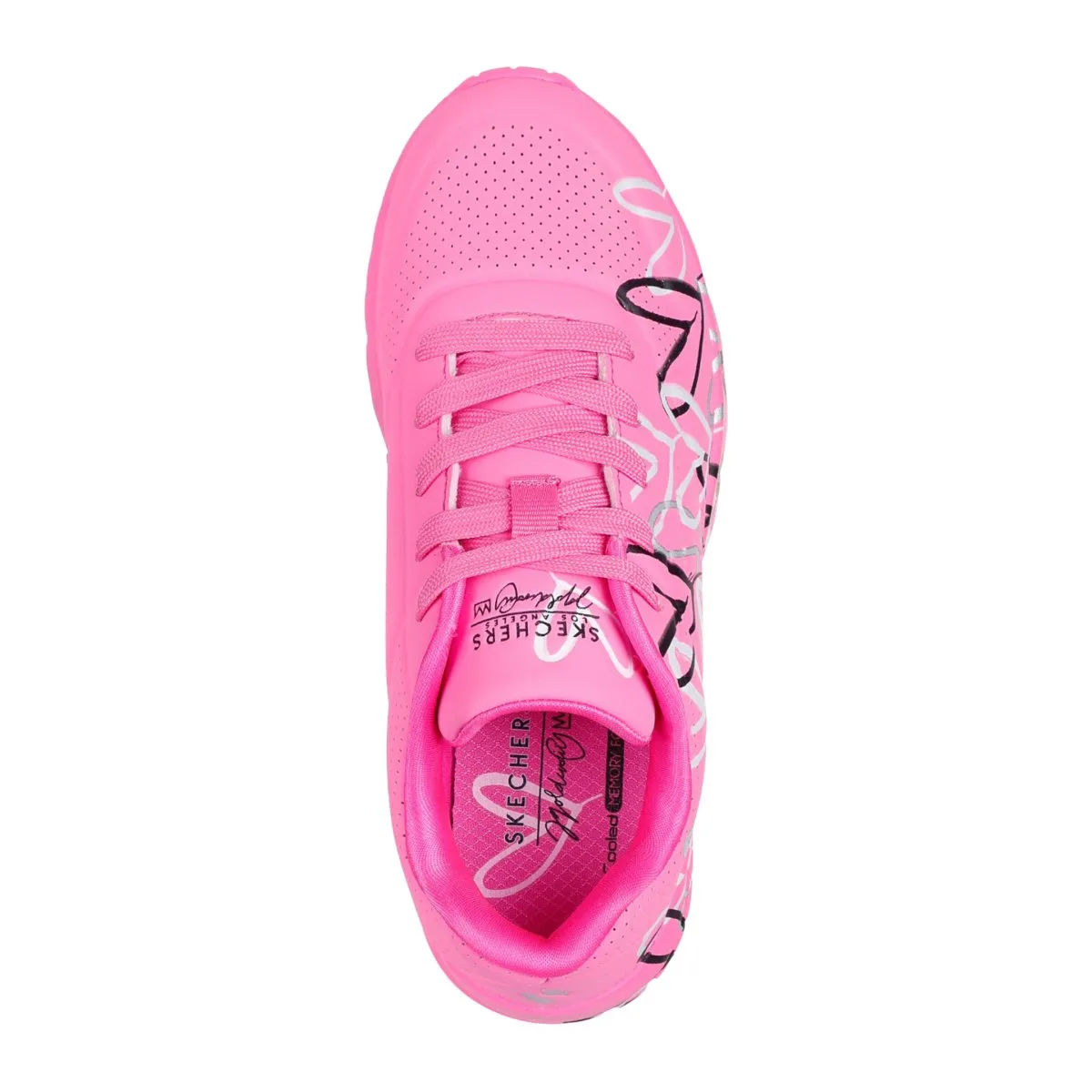 Skechers Girl's (Preschool) 314067LHPMT Skechers x JGoldcrown: Uno Lite - Metallic Love Hot Pink/Multi