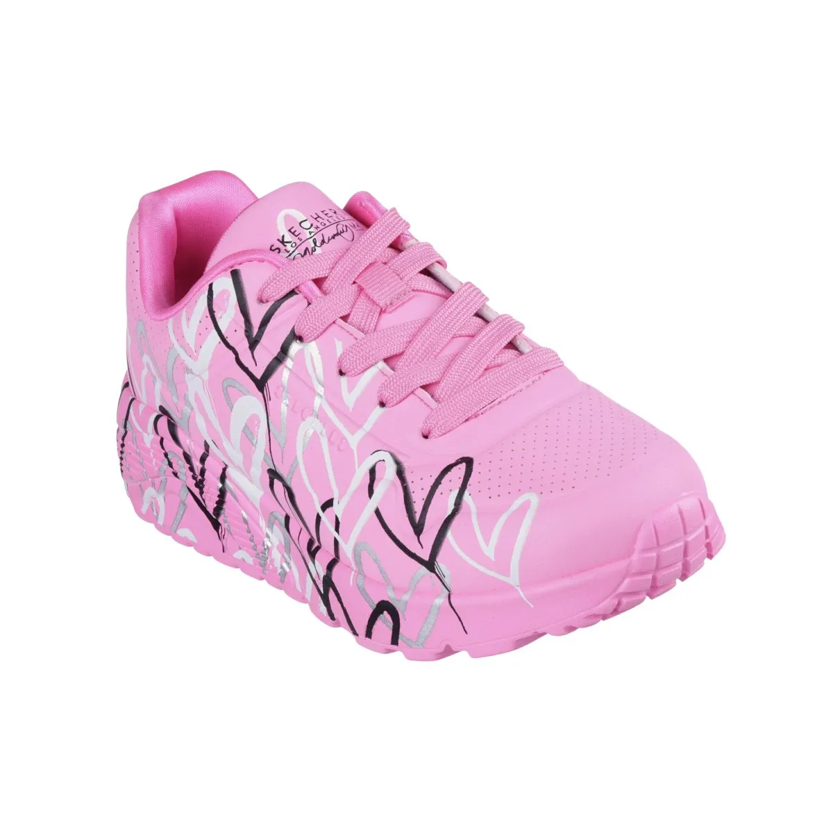 Skechers Girl's (Preschool) 314067LHPMT Skechers x JGoldcrown: Uno Lite - Metallic Love Hot Pink/Multi