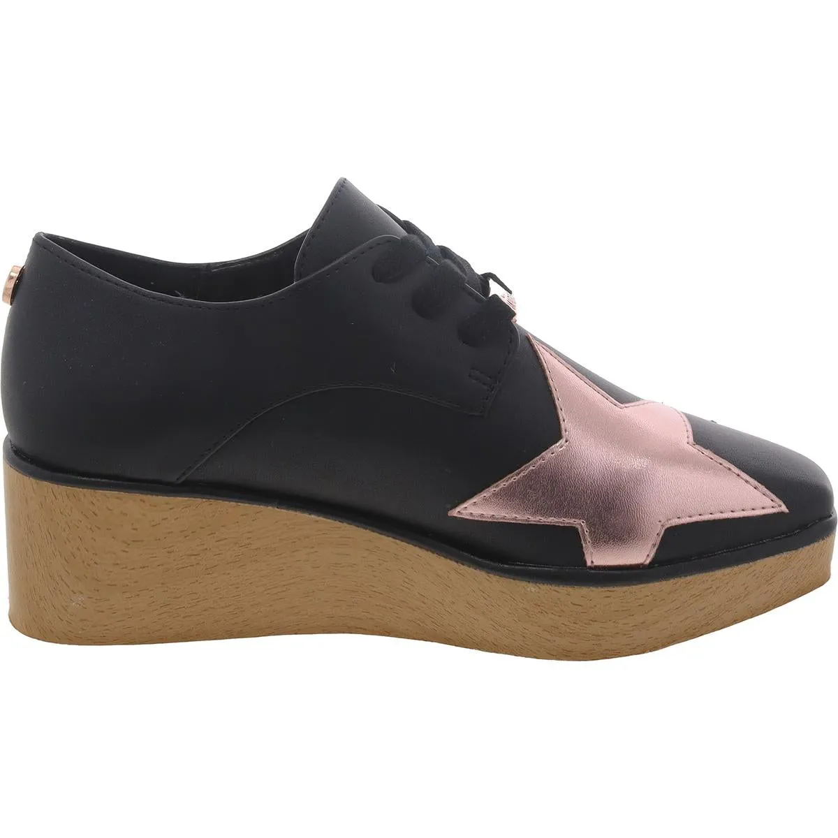 Starpower Womens Faux Leather Lace-Up Casual And Fashion Sneakers