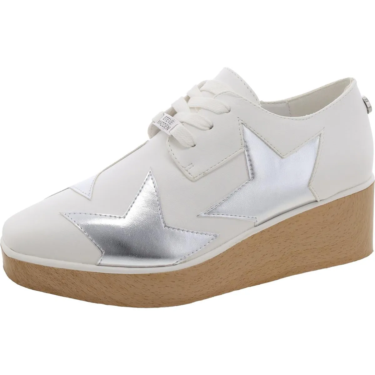 Starpower Womens Faux Leather Lace-Up Casual And Fashion Sneakers