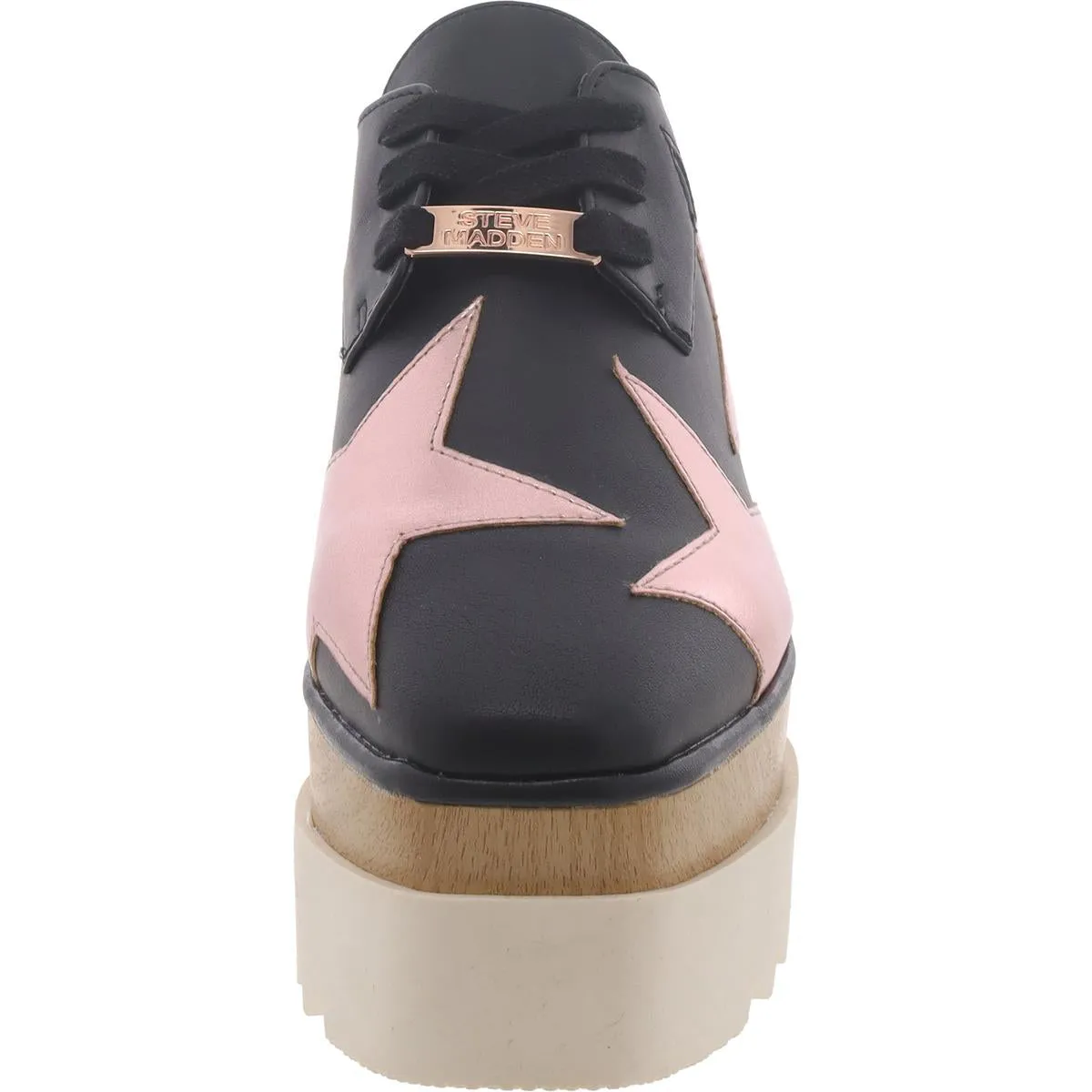 Starpower Womens Faux Leather Lace-Up Casual And Fashion Sneakers