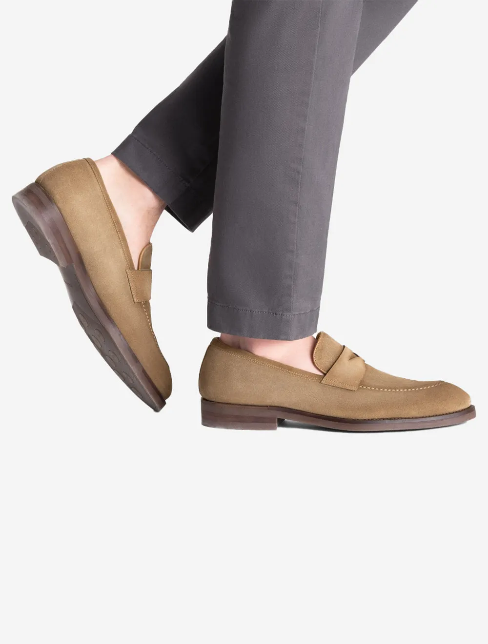 Suede Loafer Taupe