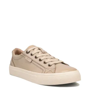 Taos Women's Plim Soul Lux Leather Sneaker in Oyster