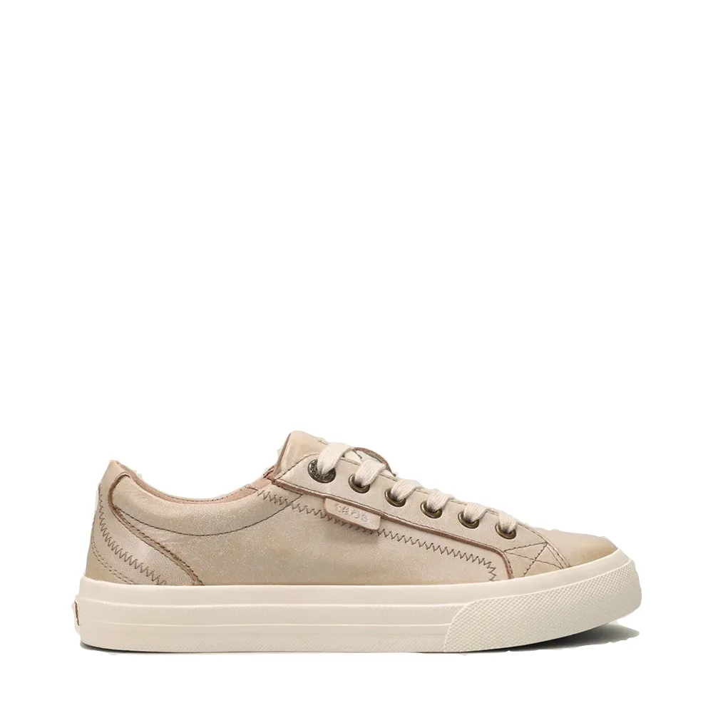 Taos Women's Plim Soul Lux Leather Sneaker in Oyster