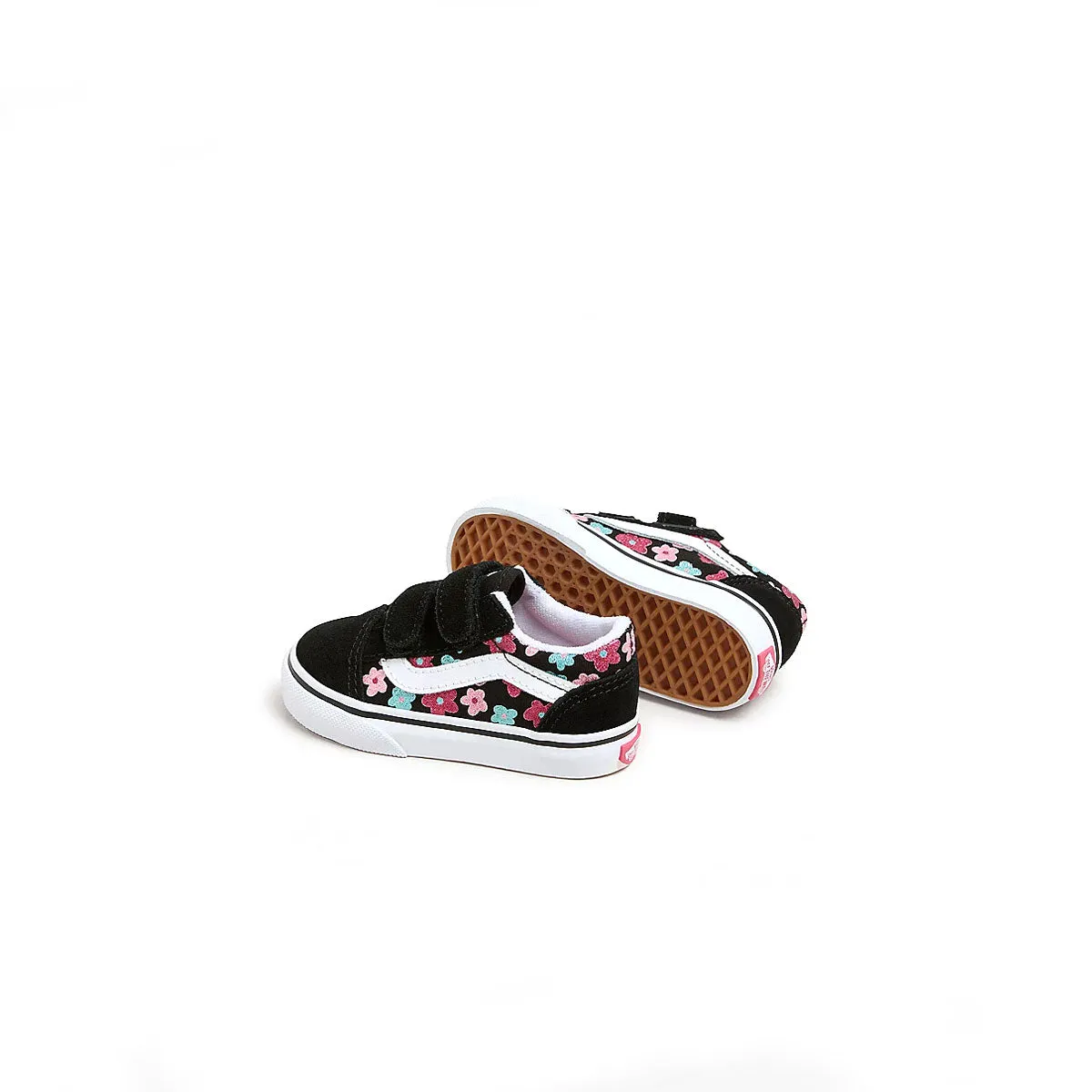 Toddlers Old Skool Hook & Loop 'Flower Glitter'