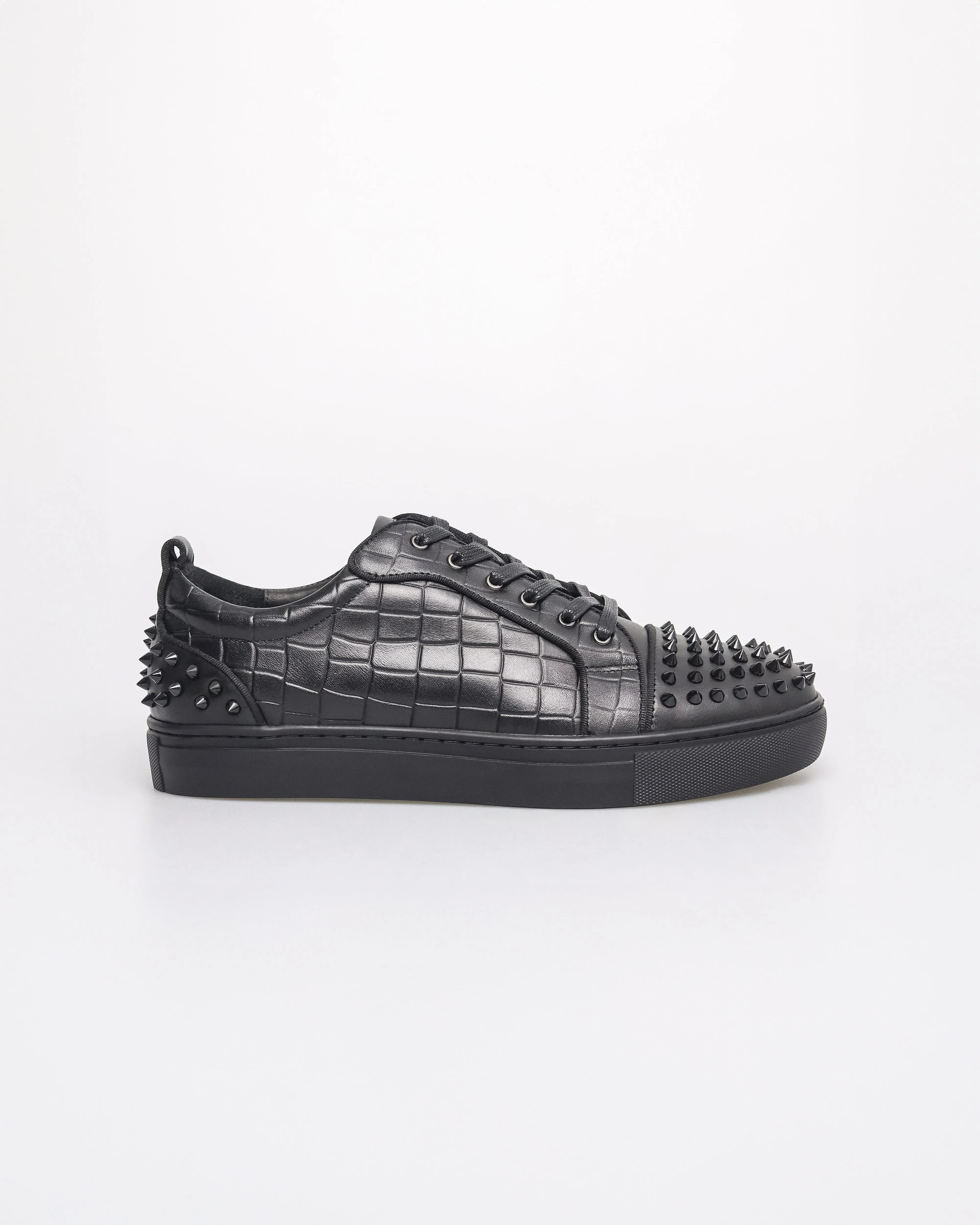 Tomaz C553A Men's Quilted Rebel Studded Sneakers