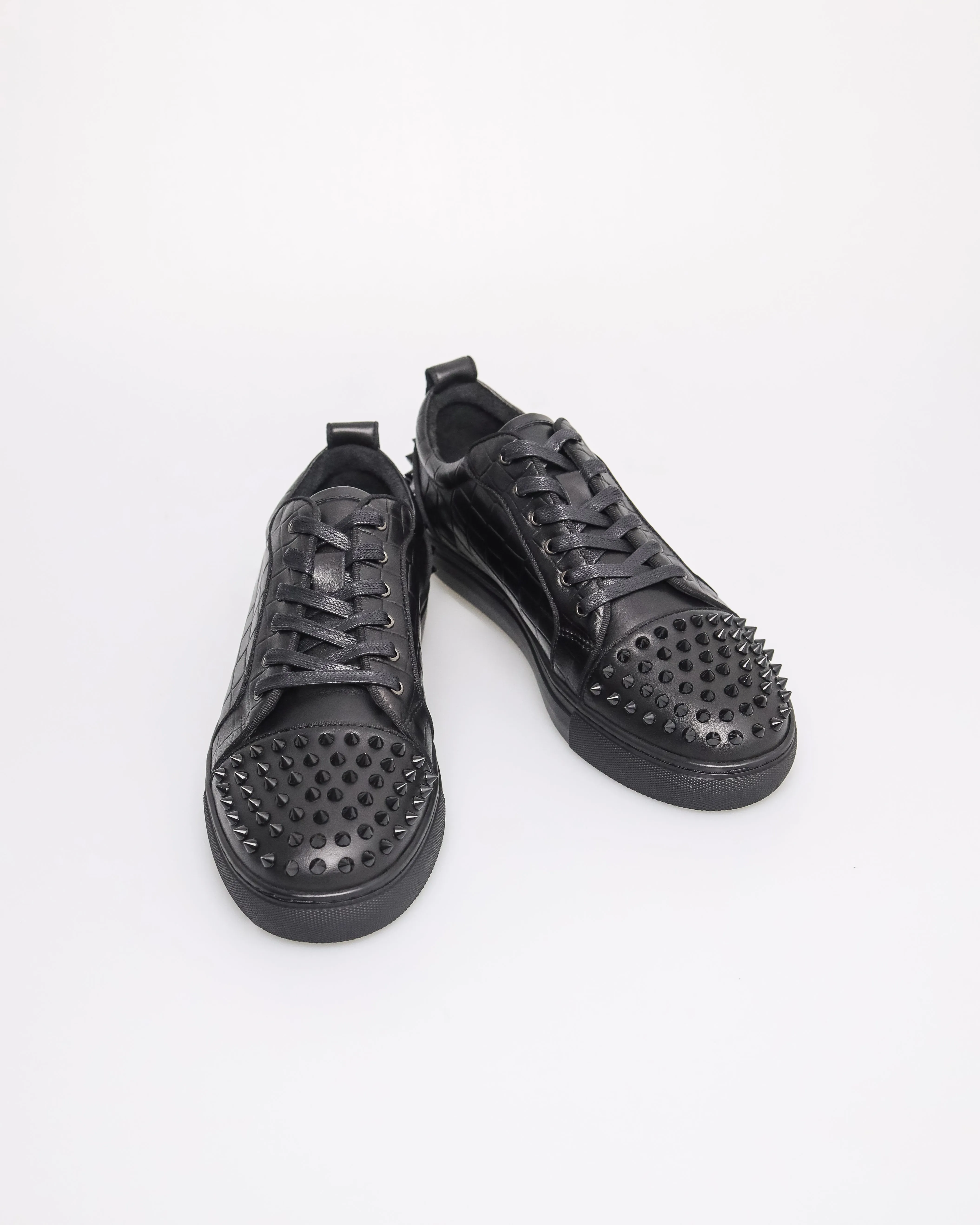 Tomaz C553A Men's Quilted Rebel Studded Sneakers