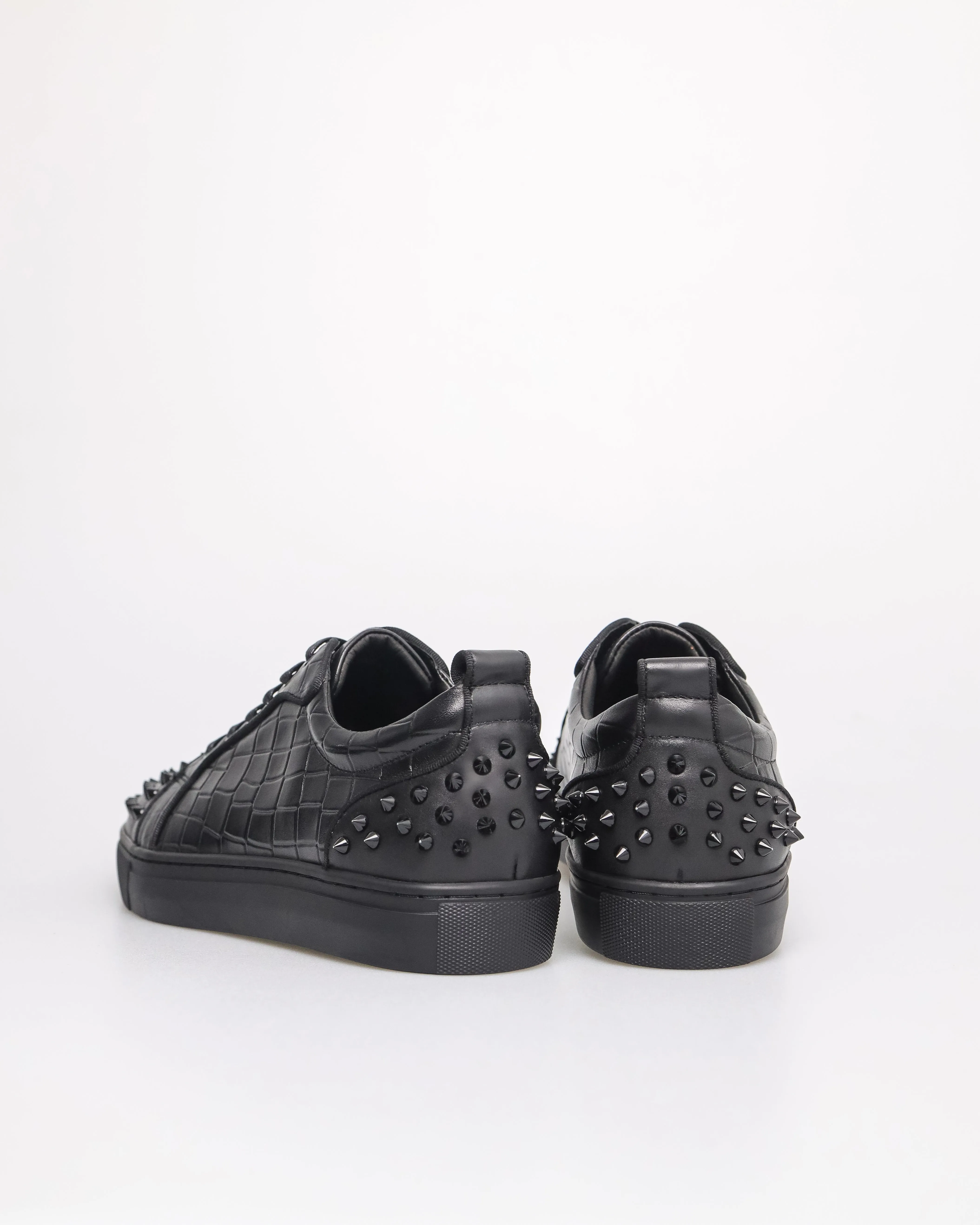 Tomaz C553A Men's Quilted Rebel Studded Sneakers