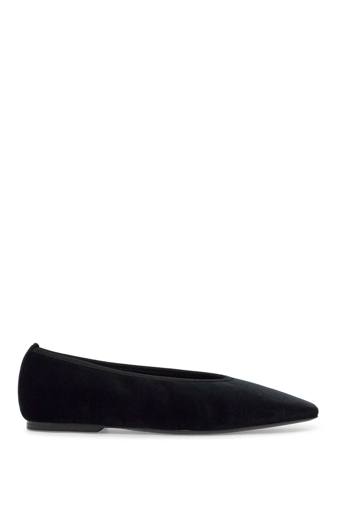 Toteme Women's  Velvet Ballerinas Made From Recycled Polyester With Elastic Trim