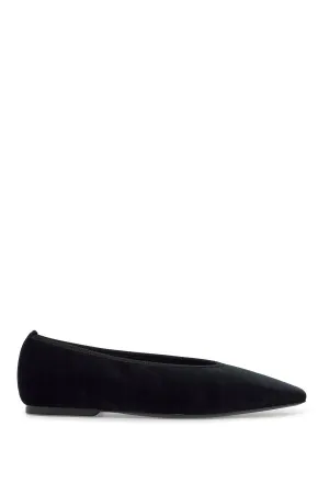 Toteme Women's  Velvet Ballerinas Made From Recycled Polyester With Elastic Trim