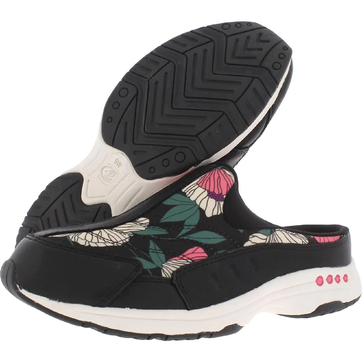 Travel Time 575 Womens Floral Print Leather Casual and Fashion Sneakers