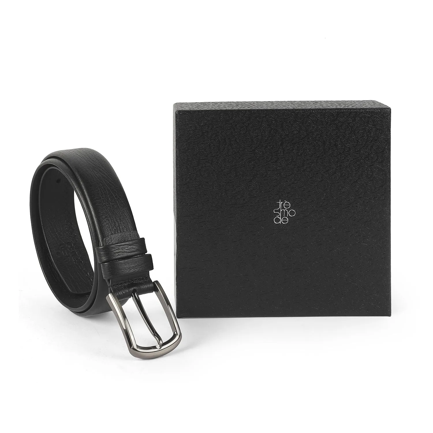 Tresmode Zer Black Men's Leather Belt