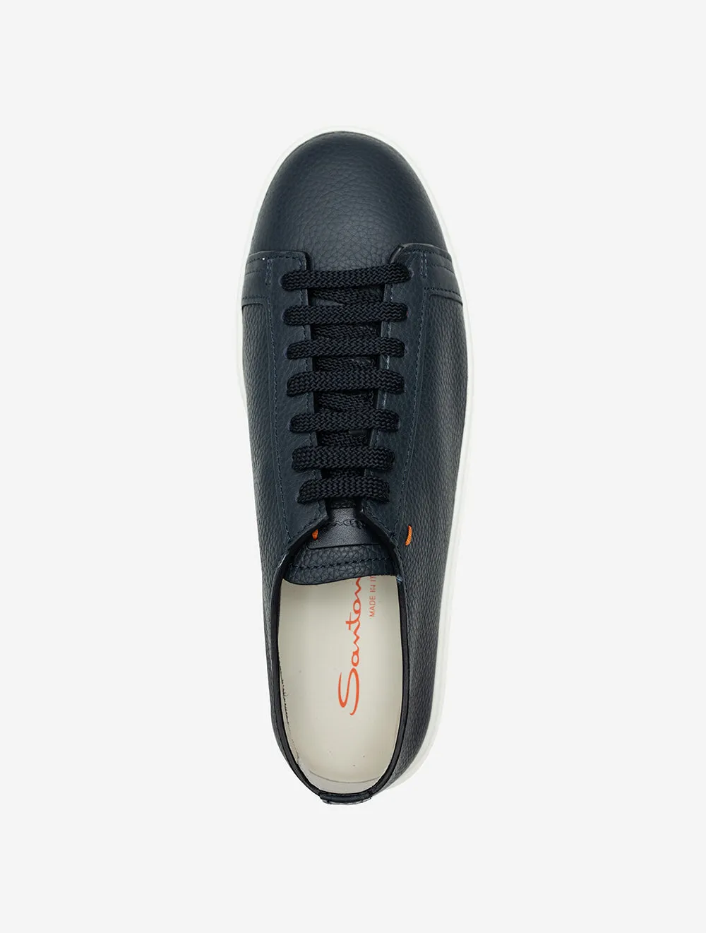Tumbled Leather Sneaker Blue